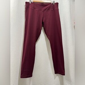 CALIA by Carrie Underwood Burgundy High-rise Essentials Collection Leggings